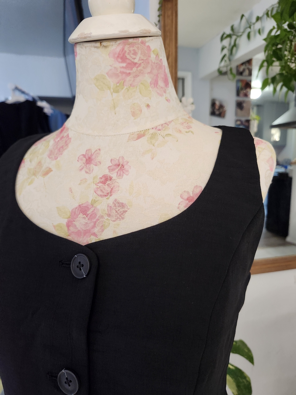 a new day Black Tailored Button-Front Vest - Picture 3 of 9